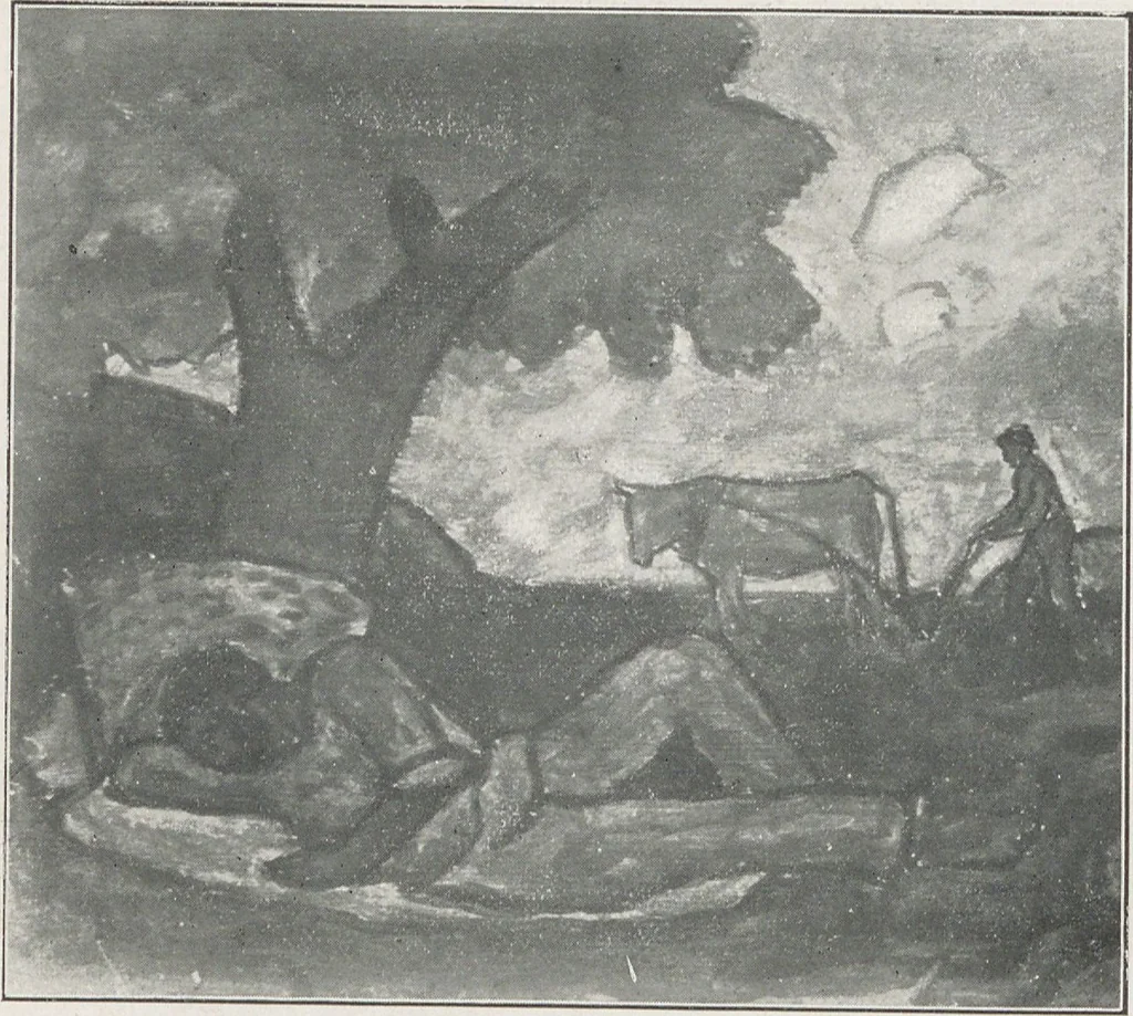 An illustration from Exposició de dibuixos y pintures de J. Torres-Garcia, 1912, leaf 16