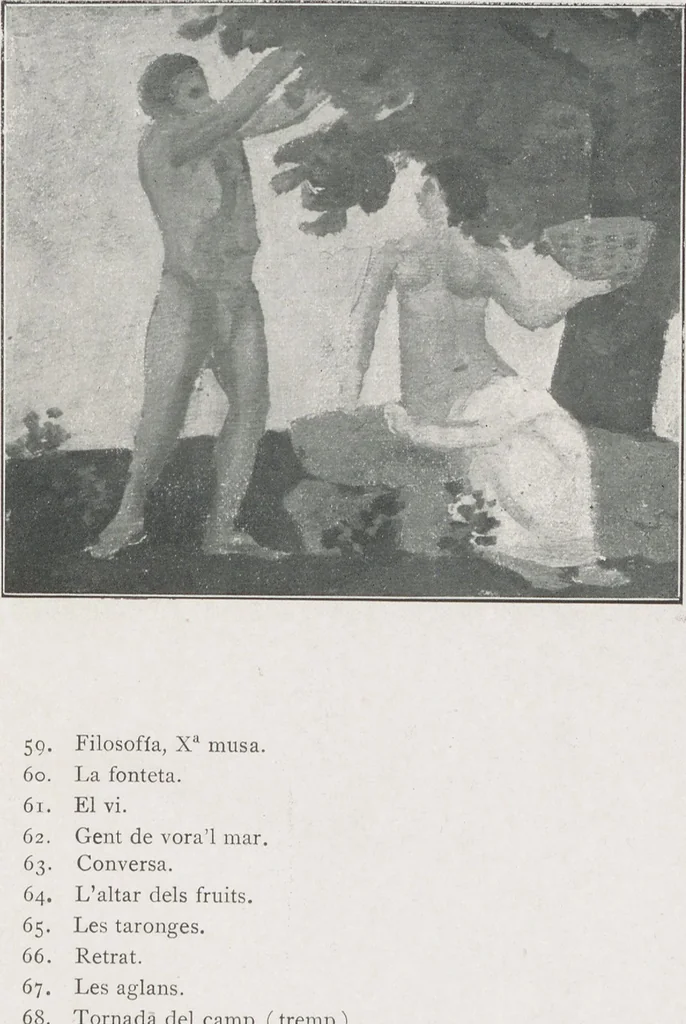 An illustration from Exposició de dibuixos y pintures de J. Torres-Garcia, 1912, leaf 17