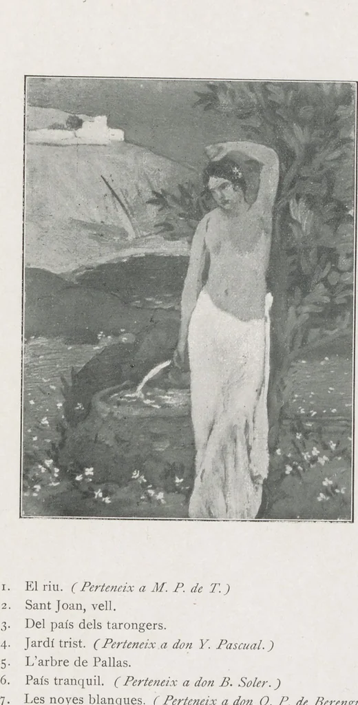 An illustration from Exposició de dibuixos y pintures de J. Torres-Garcia, 1912, leaf 9
