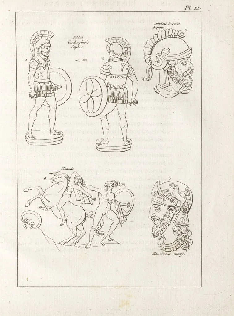 An illustration from Recherches sur les costumes, les moeurs, les usages religieux, civils et militaires des anciens peuples : [Volume 2] / par J. Mailliot, ... publié par P. Martin, 1809, leaf 143