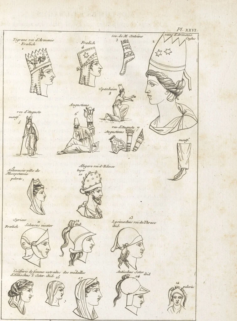 An illustration from Recherches sur les costumes, les moeurs, les usages religieux, civils et militaires des anciens peuples : [Volume 2] / par J. Mailliot, ... publié par P. Martin, 1809, leaf 255