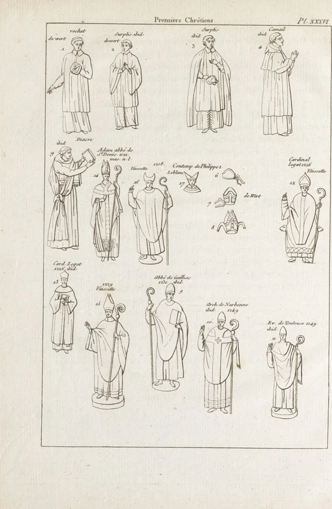 An illustration from Recherches sur les costumes, les moeurs, les usages religieux, civils et militaires des anciens peuples : [Volume 2] / par J. Mailliot, ... publié par P. Martin, 1809, leaf 346