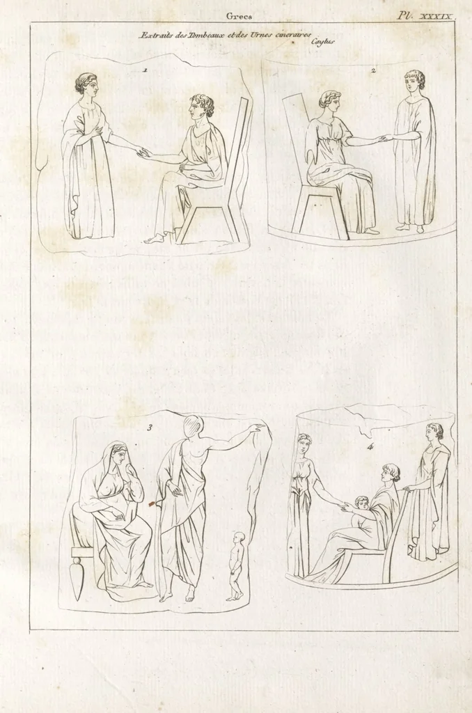 An illustration from Recherches sur les costumes, les moeurs, les usages religieux, civils et militaires des anciens peuples : [Volume 2] / par J. Mailliot, ... publié par P. Martin, 1809, leaf 391