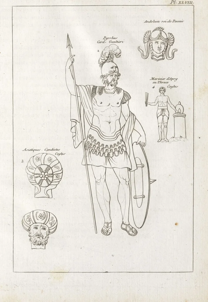 An illustration from Recherches sur les costumes, les moeurs, les usages religieux, civils et militaires des anciens peuples : [Volume 2] / par J. Mailliot, ... publié par P. Martin, 1809, leaf 521
