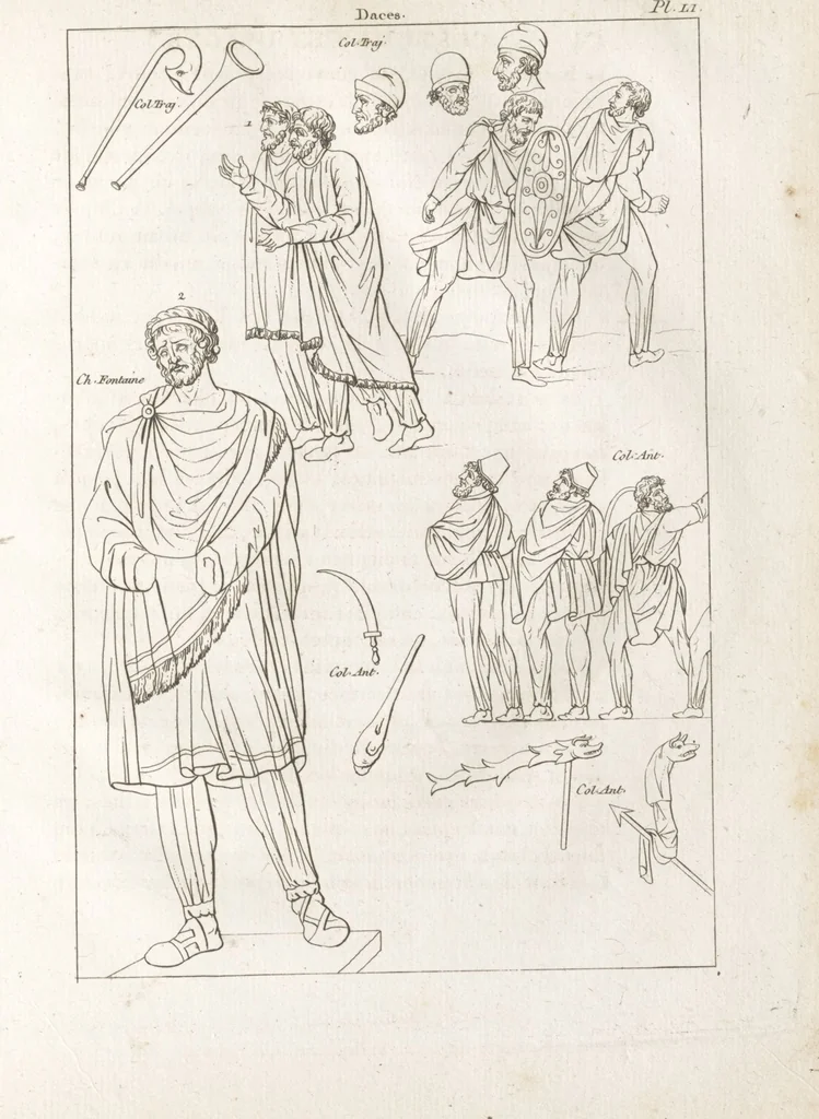 An illustration from Recherches sur les costumes, les moeurs, les usages religieux, civils et militaires des anciens peuples : [Volume 2] / par J. Mailliot, ... publié par P. Martin, 1809, leaf 539