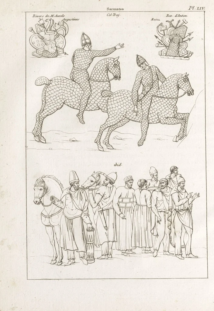 An illustration from Recherches sur les costumes, les moeurs, les usages religieux, civils et militaires des anciens peuples : [Volume 2] / par J. Mailliot, ... publié par P. Martin, 1809, leaf 548