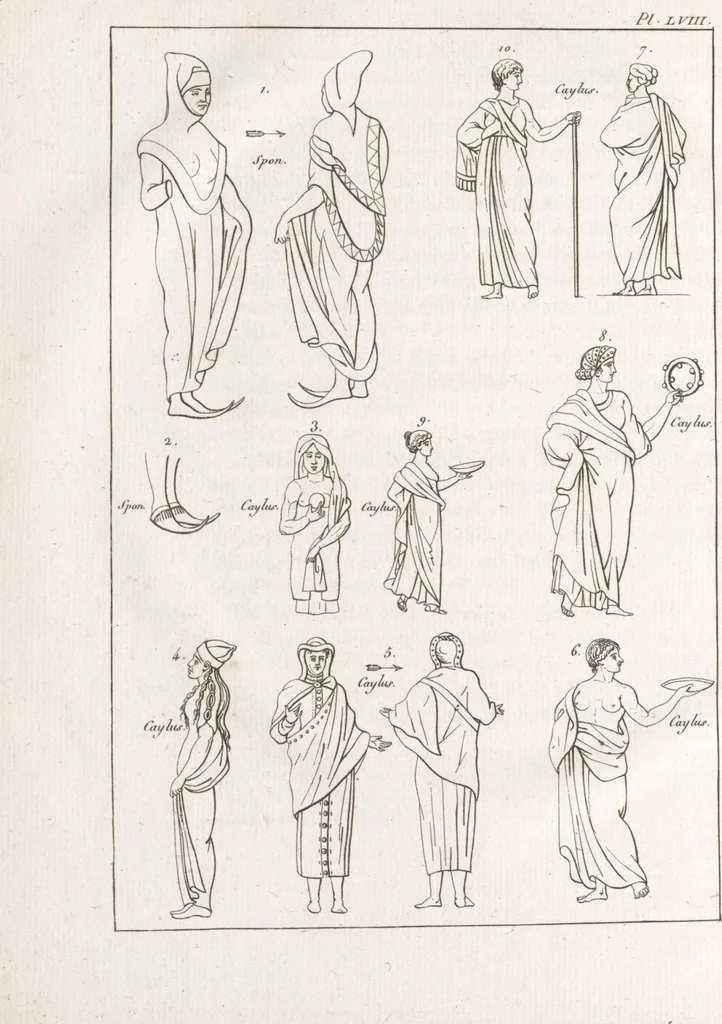 An illustration from Recherches sur les costumes, les moeurs, les usages religieux, civils et militaires des anciens peuples : [Volume 2] / par J. Mailliot, ... publié par P. Martin, 1809, leaf 564