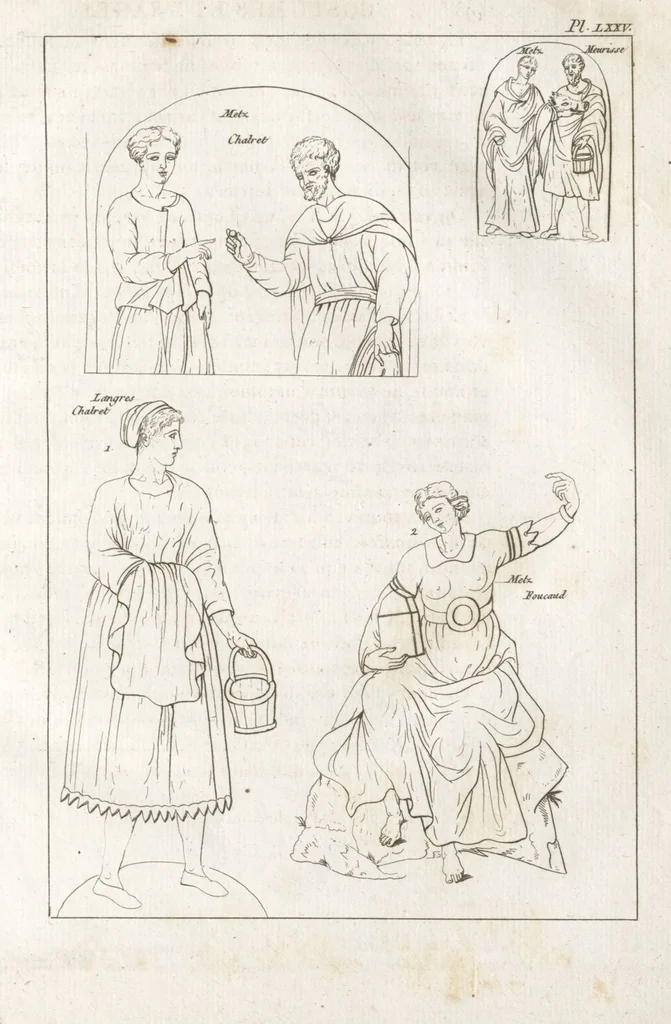 An illustration from Recherches sur les costumes, les moeurs, les usages religieux, civils et militaires des anciens peuples : [Volume 2] / par J. Mailliot, ... publié par P. Martin, 1809, leaf 655