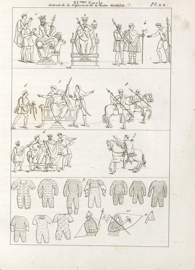 An illustration from Recherches sur les costumes, les moeurs, les usages religieux, civils et militaires des anciens peuples : [Volume 3] / par J. Mailliot, ... publié par P. Martin, 1809, leaf 107