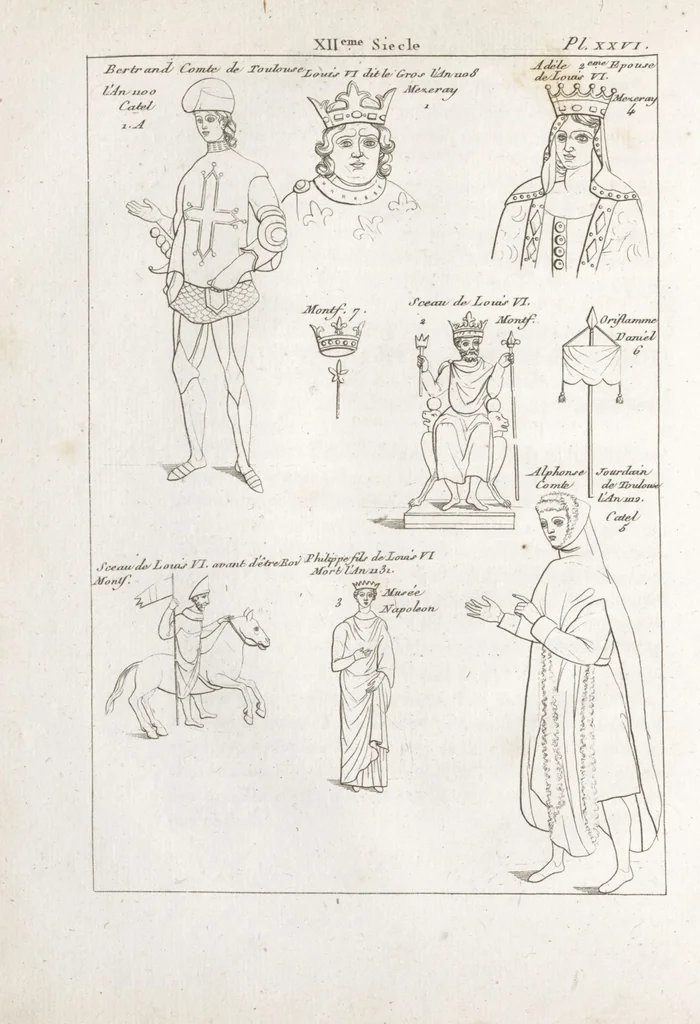 An illustration from Recherches sur les costumes, les moeurs, les usages religieux, civils et militaires des anciens peuples : [Volume 3] / par J. Mailliot, ... publié par P. Martin, 1809, leaf 128