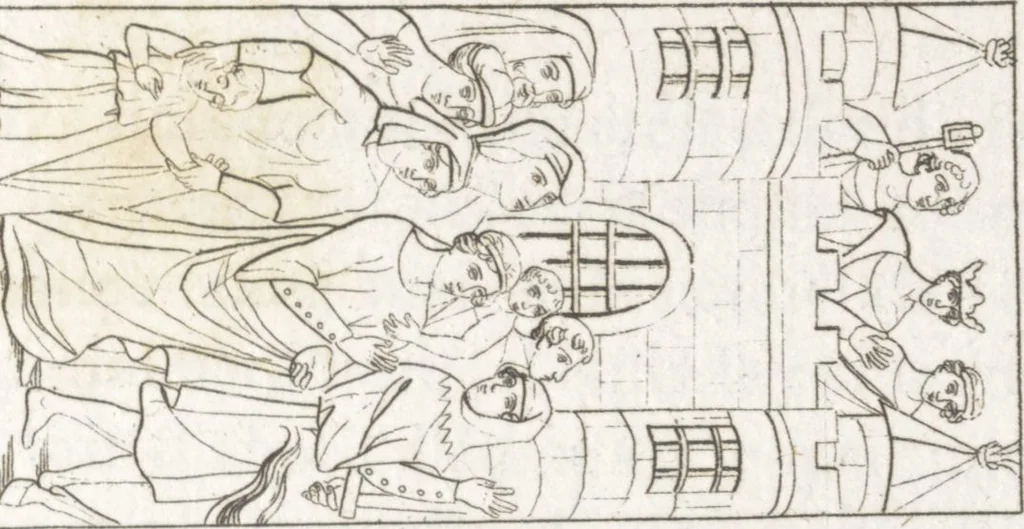 An illustration from Recherches sur les costumes, les moeurs, les usages religieux, civils et militaires des anciens peuples : [Volume 3] / par J. Mailliot, ... publié par P. Martin, 1809, leaf 131