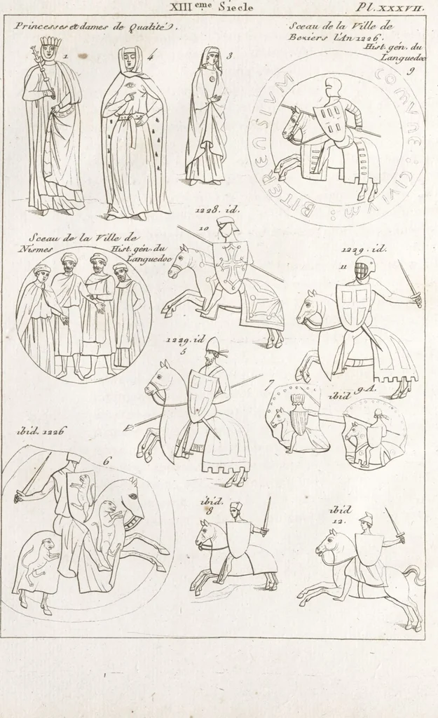 An illustration from Recherches sur les costumes, les moeurs, les usages religieux, civils et militaires des anciens peuples : [Volume 3] / par J. Mailliot, ... publié par P. Martin, 1809, leaf 186