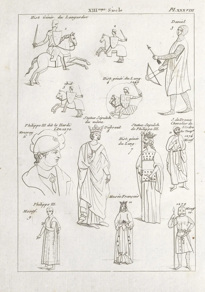 An illustration from Recherches sur les costumes, les moeurs, les usages religieux, civils et militaires des anciens peuples : [Volume 3] / par J. Mailliot, ... publié par P. Martin, 1809, leaf 190