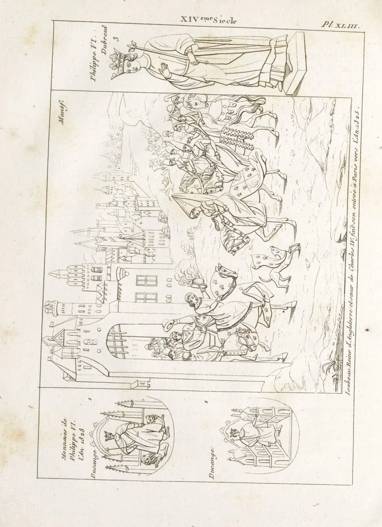 An illustration from Recherches sur les costumes, les moeurs, les usages religieux, civils et militaires des anciens peuples : [Volume 3] / par J. Mailliot, ... publié par P. Martin, 1809, leaf 218