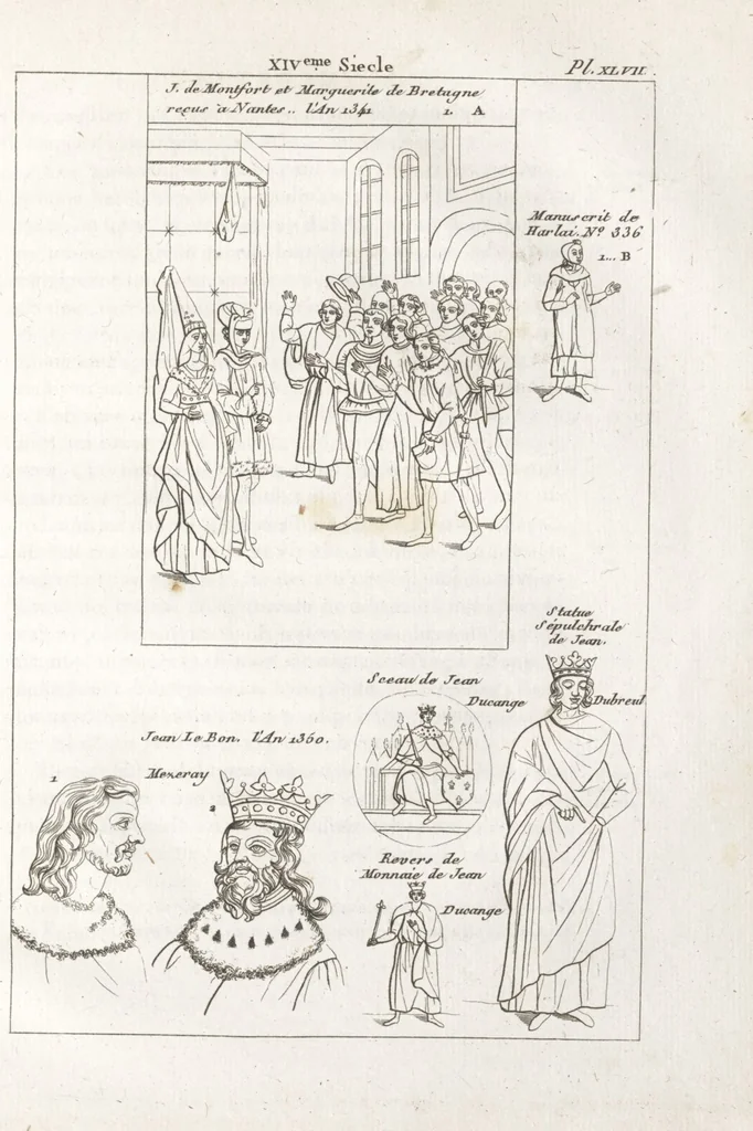 An illustration from Recherches sur les costumes, les moeurs, les usages religieux, civils et militaires des anciens peuples : [Volume 3] / par J. Mailliot, ... publié par P. Martin, 1809, leaf 233