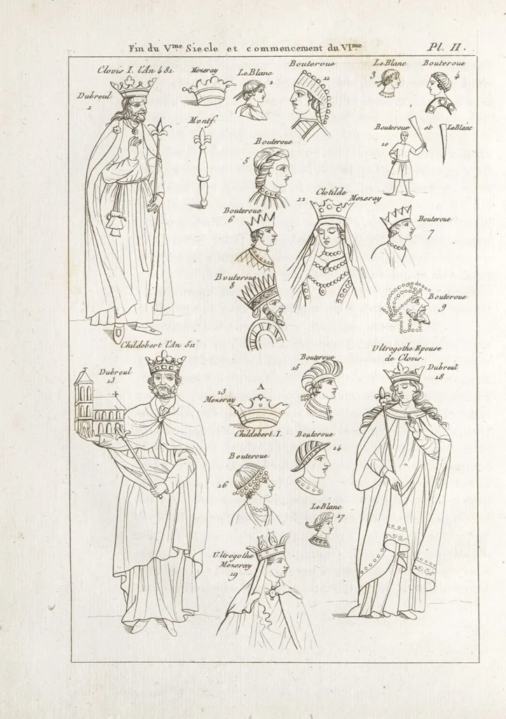 An illustration from Recherches sur les costumes, les moeurs, les usages religieux, civils et militaires des anciens peuples : [Volume 3] / par J. Mailliot, ... publié par P. Martin, 1809, leaf 24