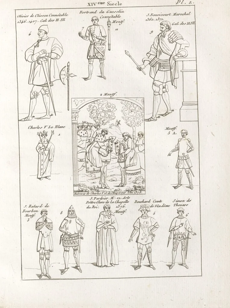 An illustration from Recherches sur les costumes, les moeurs, les usages religieux, civils et militaires des anciens peuples : [Volume 3] / par J. Mailliot, ... publié par P. Martin, 1809, leaf 245