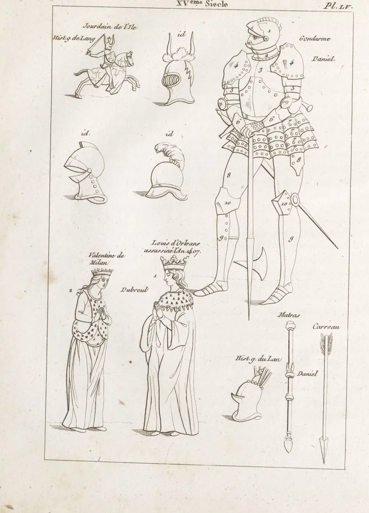 An illustration from Recherches sur les costumes, les moeurs, les usages religieux, civils et militaires des anciens peuples : [Volume 3] / par J. Mailliot, ... publié par P. Martin, 1809, leaf 272