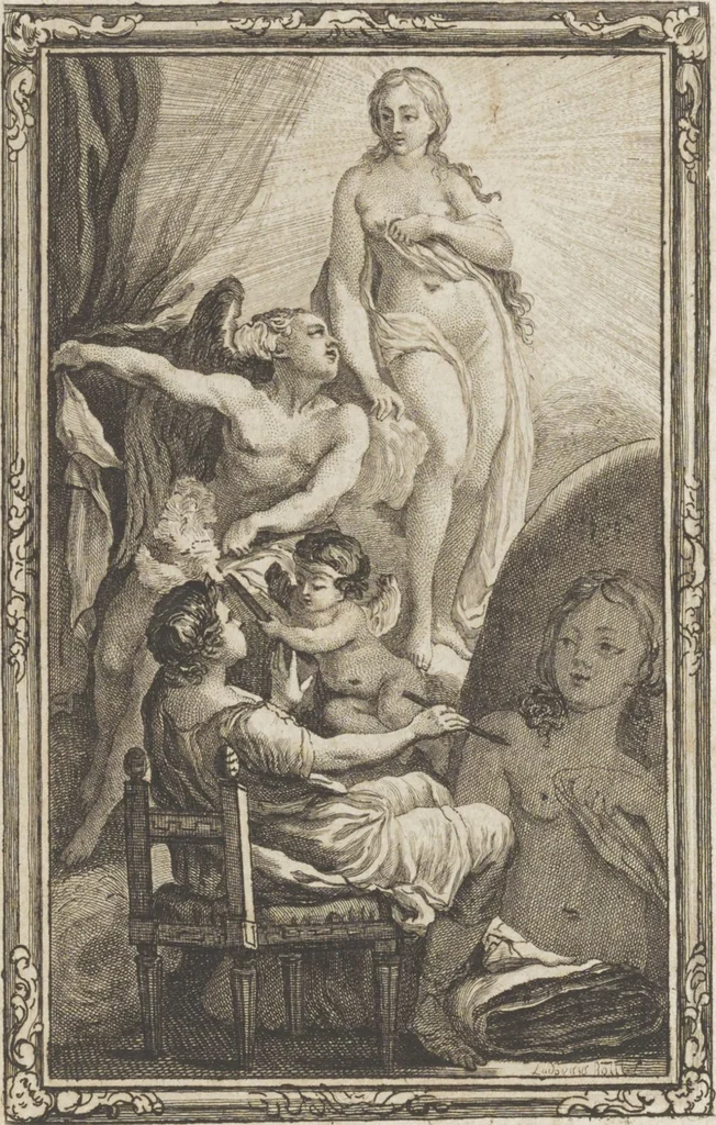 An illustration from Le philotechne français, ou, Recueil d'éloges, de critiques et d'anecdotes remarquables, sur les artistes qui sont distingués dans ce siécle / par Mr. B***y, 1766, leaf 8