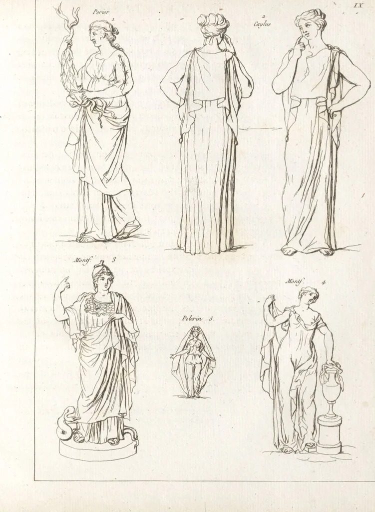 An illustration from Recherches sur les costumes, les moeurs, les usages religieux, civils et militaires des anciens peuples : [Volume 1] / par J. Mailliot, ... publié par P. Martin, 1809, leaf 105