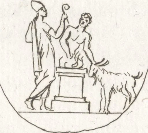 An illustration from Recherches sur les costumes, les moeurs, les usages religieux, civils et militaires des anciens peuples : [Volume 1] / par J. Mailliot, ... publié par P. Martin, 1809, leaf 131