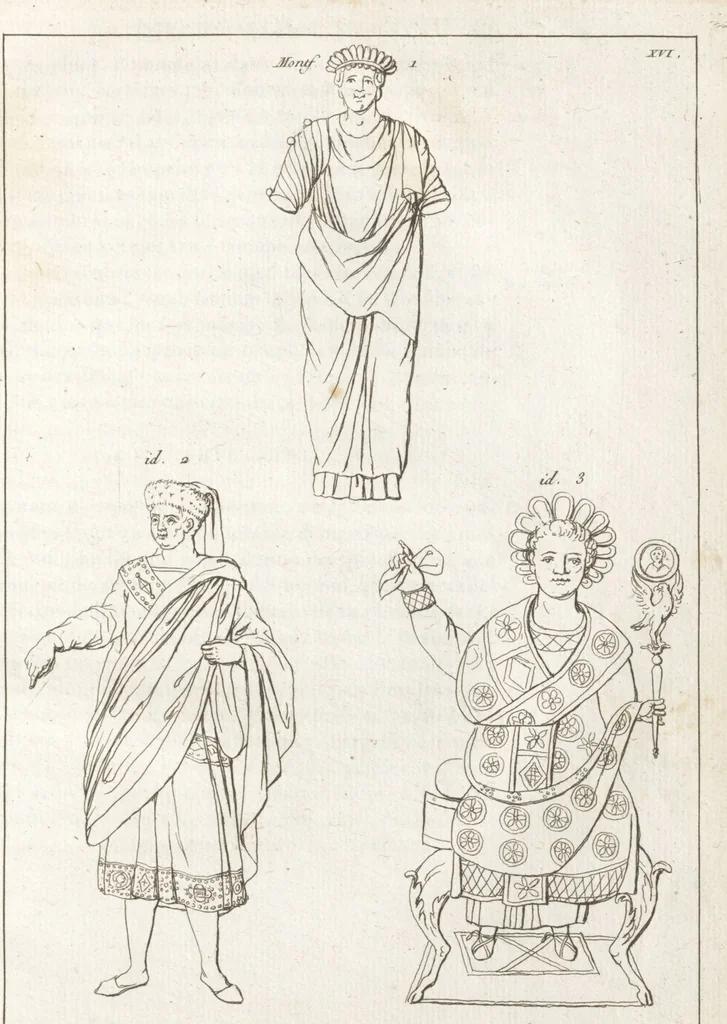An illustration from Recherches sur les costumes, les moeurs, les usages religieux, civils et militaires des anciens peuples : [Volume 1] / par J. Mailliot, ... publié par P. Martin, 1809, leaf 141