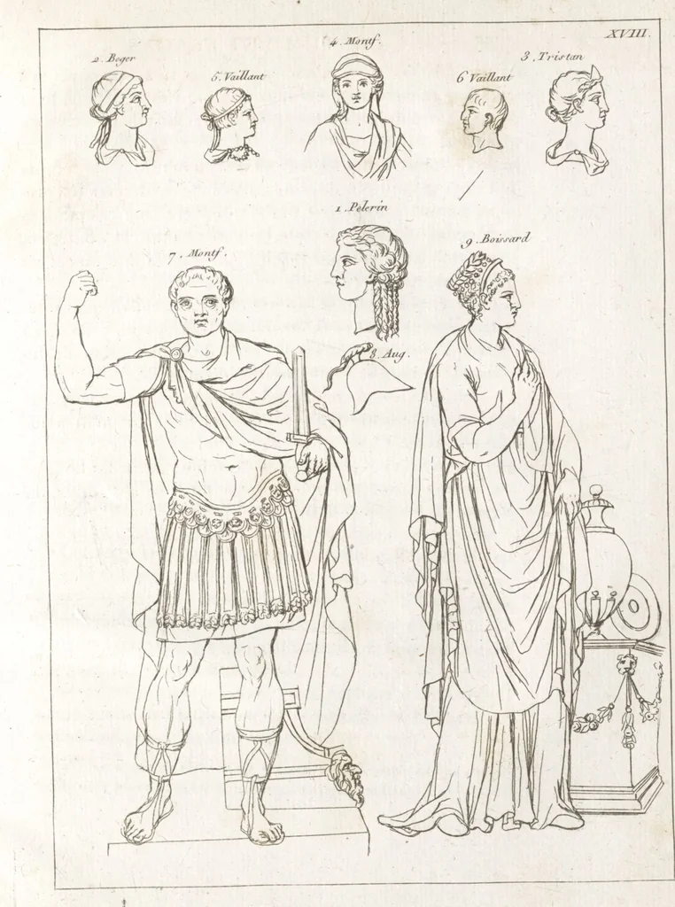 An illustration from Recherches sur les costumes, les moeurs, les usages religieux, civils et militaires des anciens peuples : [Volume 1] / par J. Mailliot, ... publié par P. Martin, 1809, leaf 151