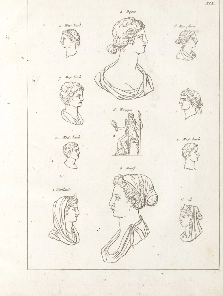 An illustration from Recherches sur les costumes, les moeurs, les usages religieux, civils et militaires des anciens peuples : [Volume 1] / par J. Mailliot, ... publié par P. Martin, 1809, leaf 155