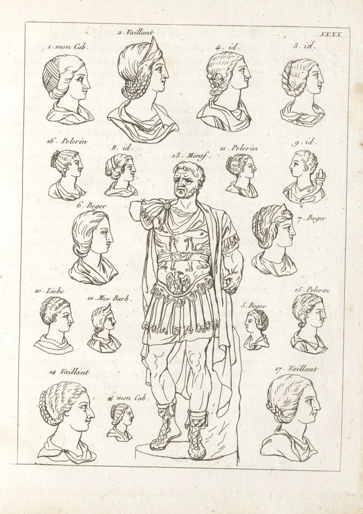 An illustration from Recherches sur les costumes, les moeurs, les usages religieux, civils et militaires des anciens peuples : [Volume 1] / par J. Mailliot, ... publié par P. Martin, 1809, leaf 225