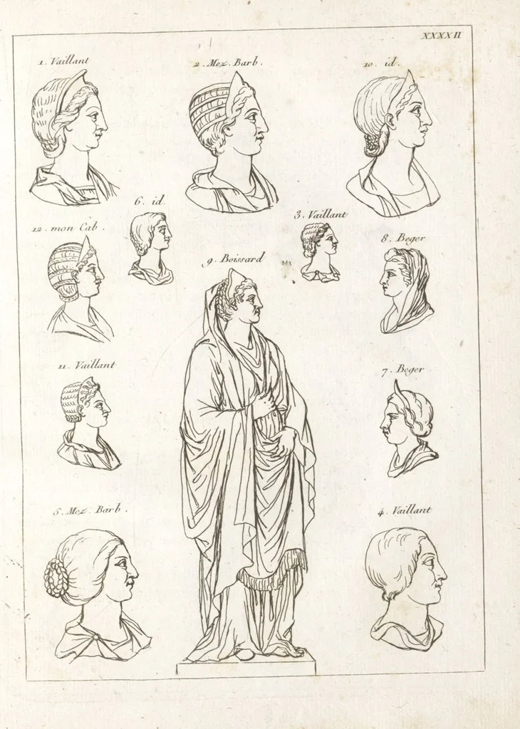 An illustration from Recherches sur les costumes, les moeurs, les usages religieux, civils et militaires des anciens peuples : [Volume 1] / par J. Mailliot, ... publié par P. Martin, 1809, leaf 233