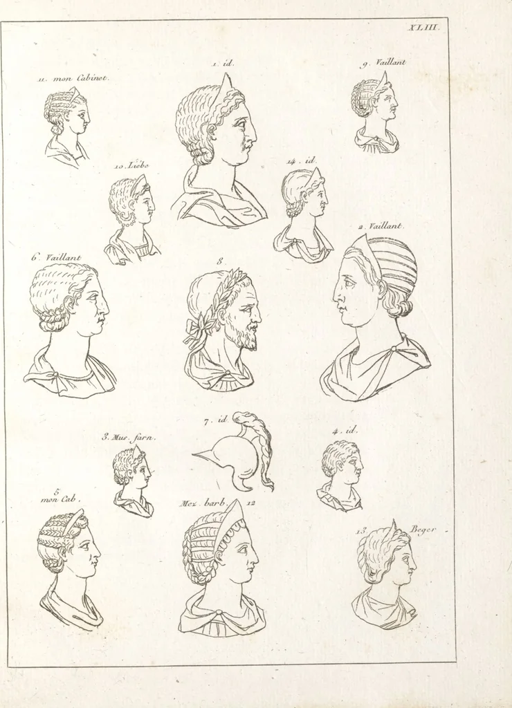 An illustration from Recherches sur les costumes, les moeurs, les usages religieux, civils et militaires des anciens peuples : [Volume 1] / par J. Mailliot, ... publié par P. Martin, 1809, leaf 235