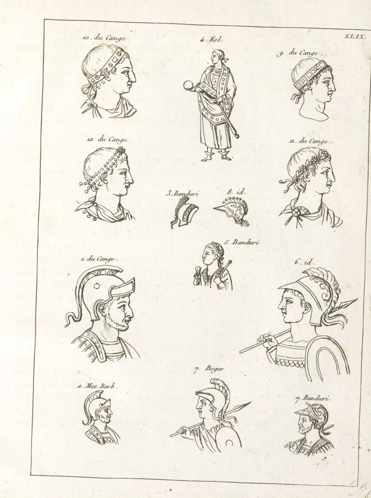 An illustration from Recherches sur les costumes, les moeurs, les usages religieux, civils et militaires des anciens peuples : [Volume 1] / par J. Mailliot, ... publié par P. Martin, 1809, leaf 261