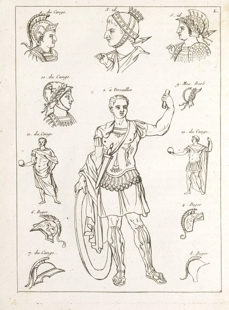 An illustration from Recherches sur les costumes, les moeurs, les usages religieux, civils et militaires des anciens peuples : [Volume 1] / par J. Mailliot, ... publié par P. Martin, 1809, leaf 264