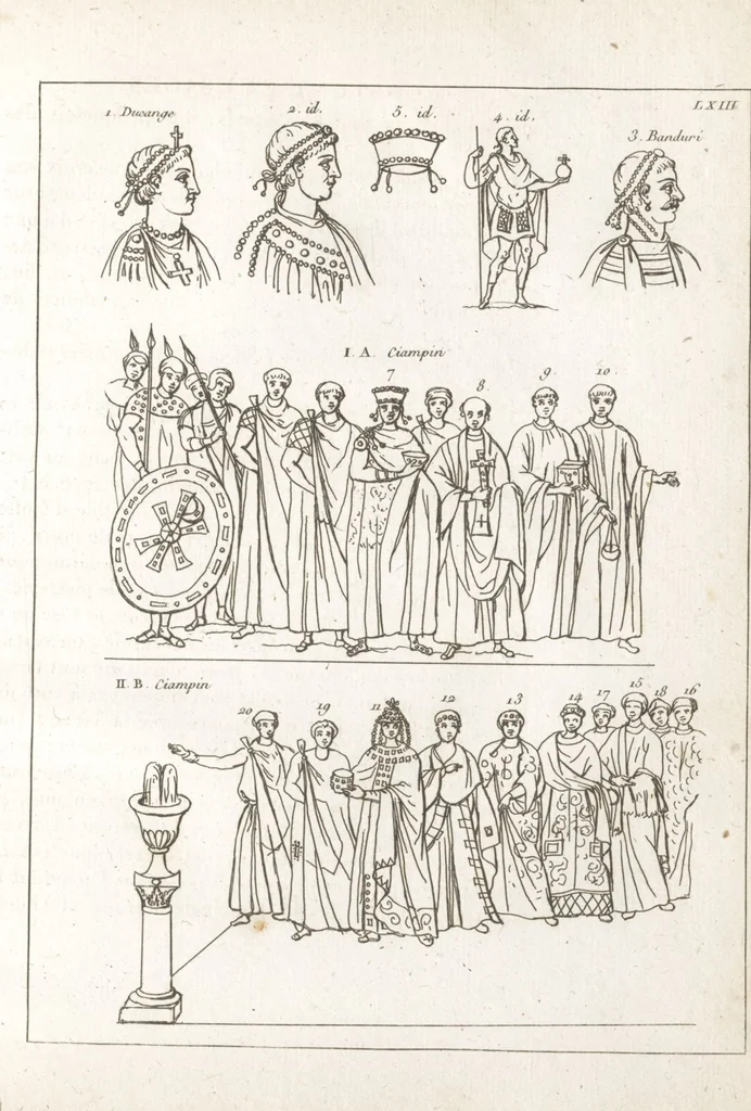 An illustration from Recherches sur les costumes, les moeurs, les usages religieux, civils et militaires des anciens peuples : [Volume 1] / par J. Mailliot, ... publié par P. Martin, 1809, leaf 311