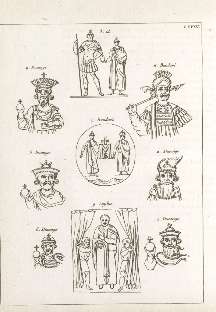 An illustration from Recherches sur les costumes, les moeurs, les usages religieux, civils et militaires des anciens peuples : [Volume 1] / par J. Mailliot, ... publié par P. Martin, 1809, leaf 324