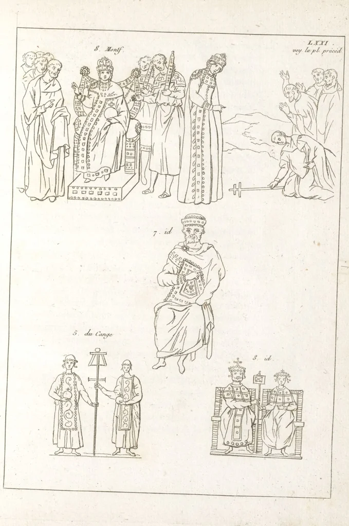 An illustration from Recherches sur les costumes, les moeurs, les usages religieux, civils et militaires des anciens peuples : [Volume 1] / par J. Mailliot, ... publié par P. Martin, 1809, leaf 339