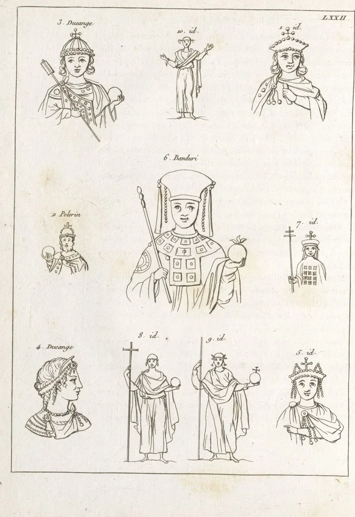 An illustration from Recherches sur les costumes, les moeurs, les usages religieux, civils et militaires des anciens peuples : [Volume 1] / par J. Mailliot, ... publié par P. Martin, 1809, leaf 344