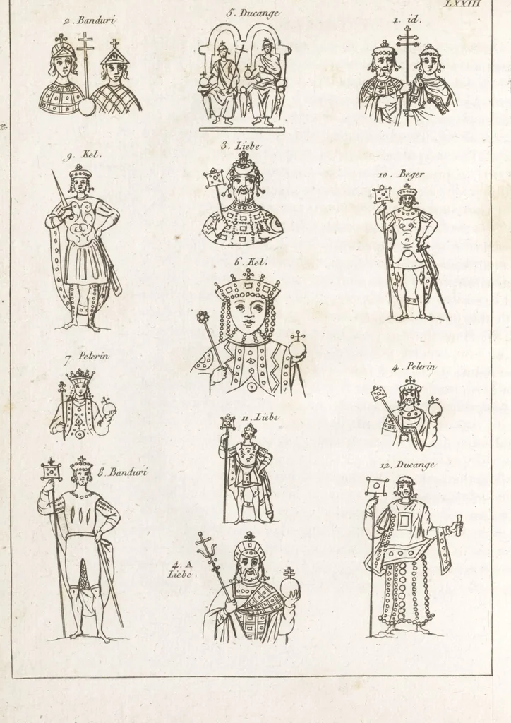 An illustration from Recherches sur les costumes, les moeurs, les usages religieux, civils et militaires des anciens peuples : [Volume 1] / par J. Mailliot, ... publié par P. Martin, 1809, leaf 348