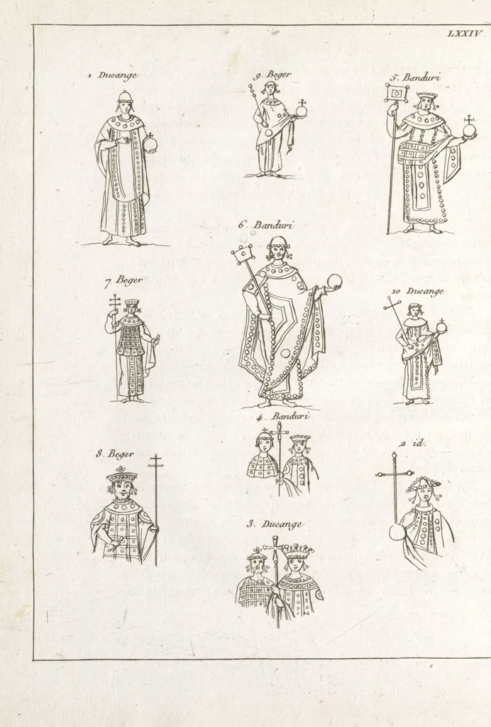 An illustration from Recherches sur les costumes, les moeurs, les usages religieux, civils et militaires des anciens peuples : [Volume 1] / par J. Mailliot, ... publié par P. Martin, 1809, leaf 352