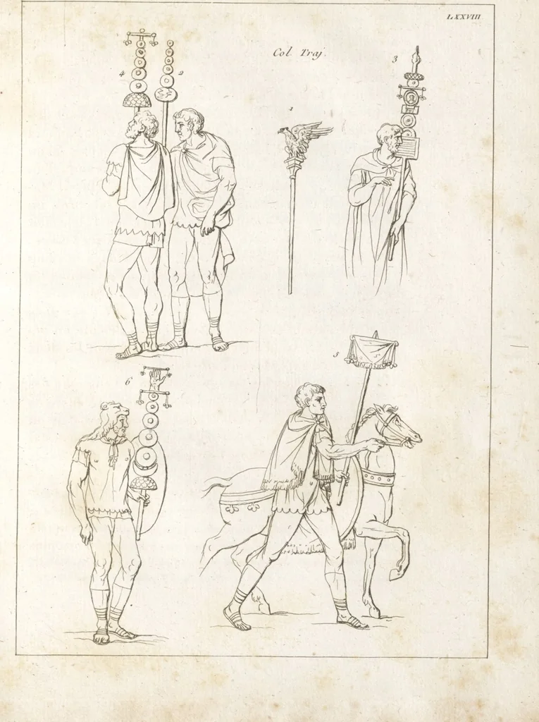 An illustration from Recherches sur les costumes, les moeurs, les usages religieux, civils et militaires des anciens peuples : [Volume 1] / par J. Mailliot, ... publié par P. Martin, 1809, leaf 383