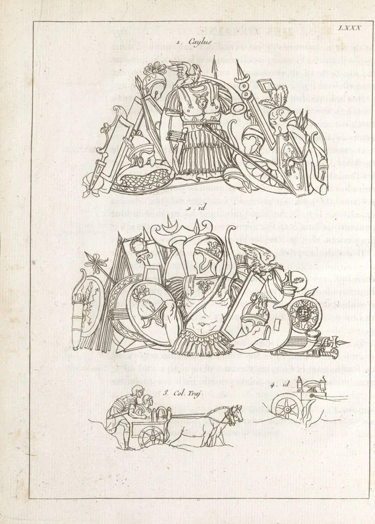 An illustration from Recherches sur les costumes, les moeurs, les usages religieux, civils et militaires des anciens peuples : [Volume 1] / par J. Mailliot, ... publié par P. Martin, 1809, leaf 424