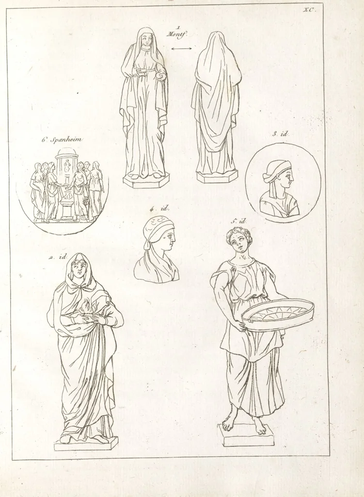 An illustration from Recherches sur les costumes, les moeurs, les usages religieux, civils et militaires des anciens peuples : [Volume 1] / par J. Mailliot, ... publié par P. Martin, 1809, leaf 521