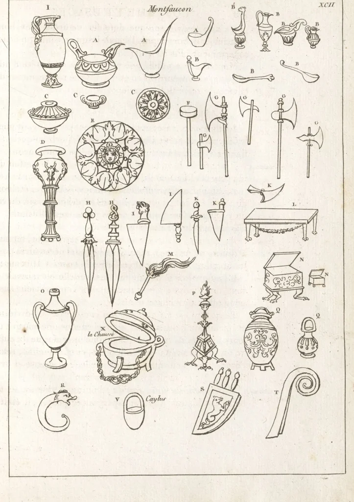 An illustration from Recherches sur les costumes, les moeurs, les usages religieux, civils et militaires des anciens peuples : [Volume 1] / par J. Mailliot, ... publié par P. Martin, 1809, leaf 531
