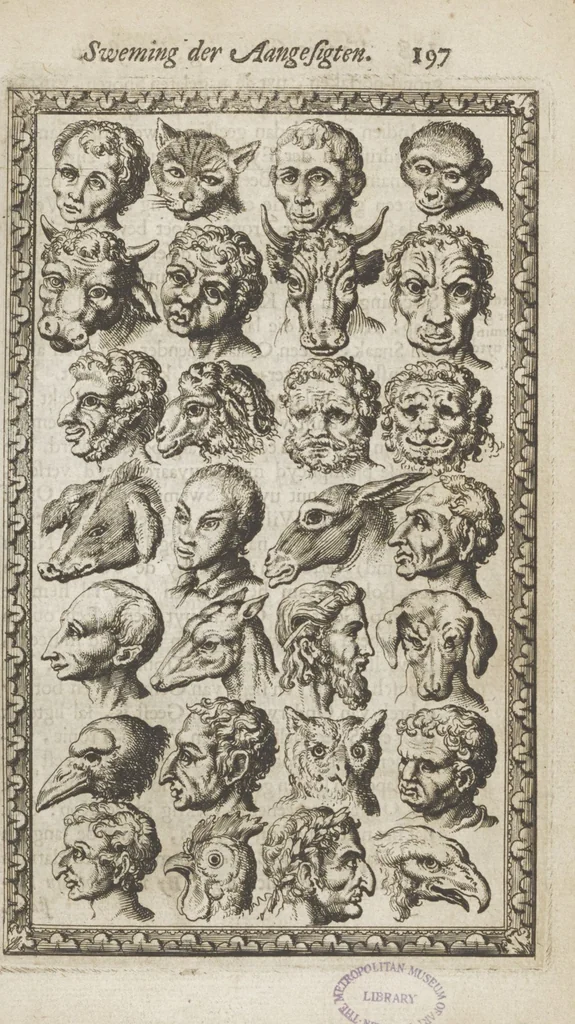 An illustration from Natuurlyk en schilderkonstig ontwerp der menschkunde leerende niet alleen de kennis van de gestalte, proportie, schoonheyd, muskelen, bewegingen, actien, passien, en welstand der menschbeelden : tot de teykenkunde, schilderkunde, beeldhouwery, bootseer en giet-oeffening toepassen : maar ook hoe sich een mensch na deselve regelen ... / door W. Goeree, 1682, leaf 223