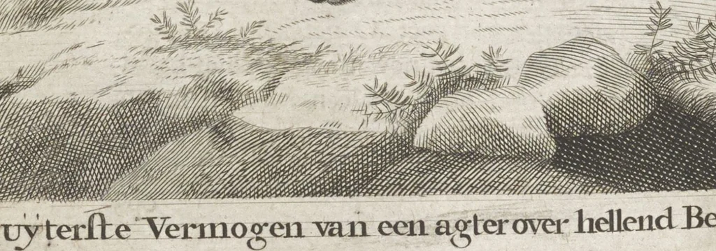 An illustration from Natuurlyk en schilderkonstig ontwerp der menschkunde leerende niet alleen de kennis van de gestalte, proportie, schoonheyd, muskelen, bewegingen, actien, passien, en welstand der menschbeelden : tot de teykenkunde, schilderkunde, beeldhouwery, bootseer en giet-oeffening toepassen : maar ook hoe sich een mensch na deselve regelen ... / door W. Goeree, 1682, leaf 334