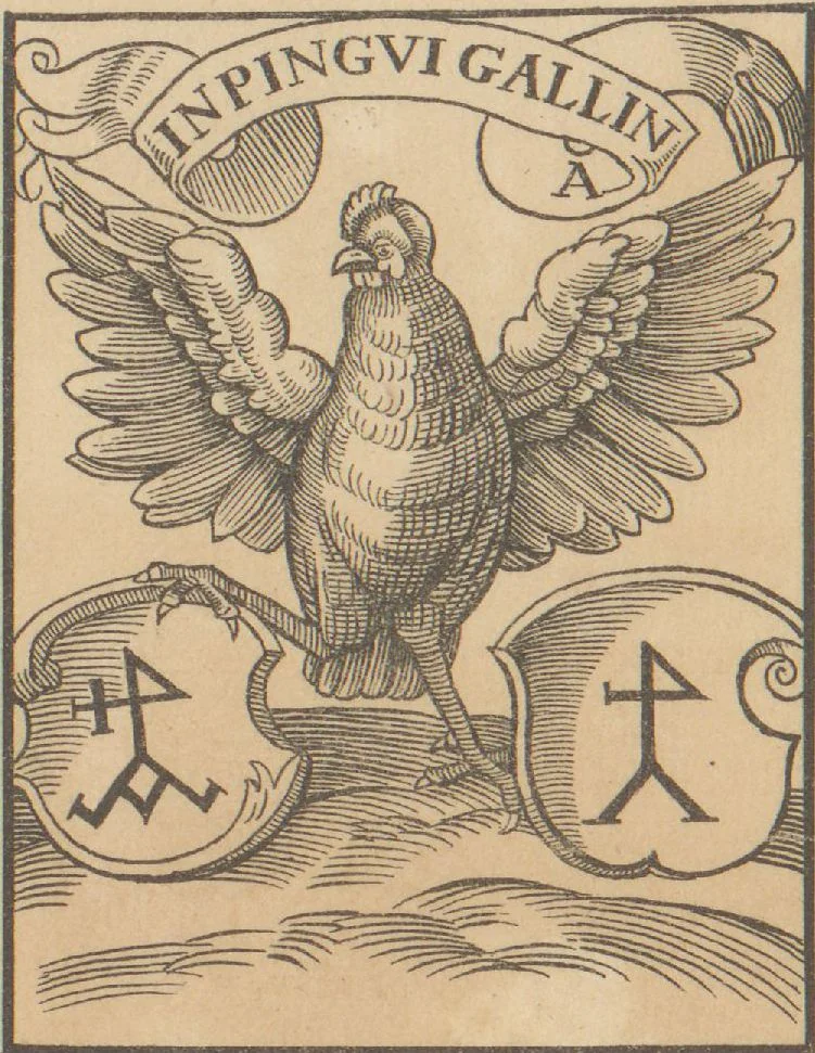 An illustration from Bilderhefte zur Geschichte des Bücherhandels und der mit demselben verwandten Künste und Gewerbe / herausgegeben von Heinrich Lempertz, 1853, leaf 19