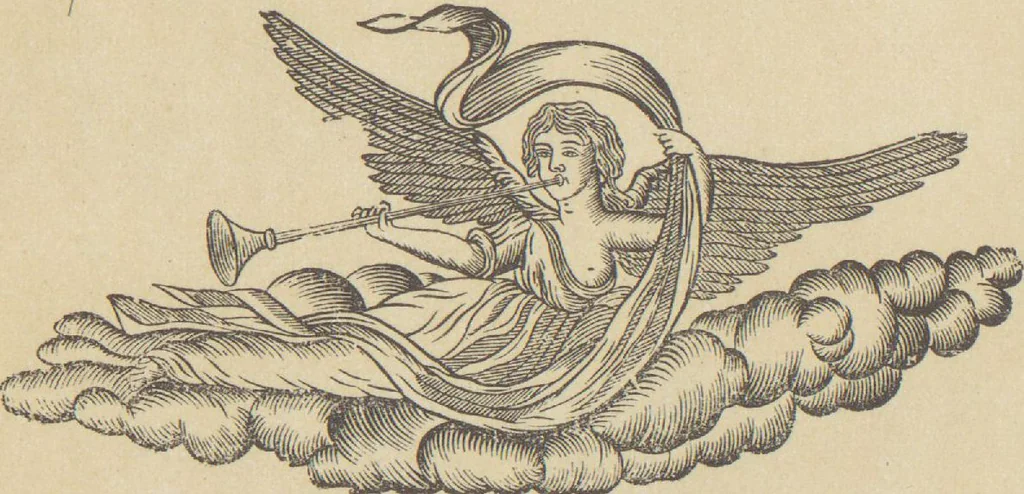 An illustration from Bilderhefte zur Geschichte des Bücherhandels und der mit demselben verwandten Künste und Gewerbe / herausgegeben von Heinrich Lempertz, 1853, leaf 22
