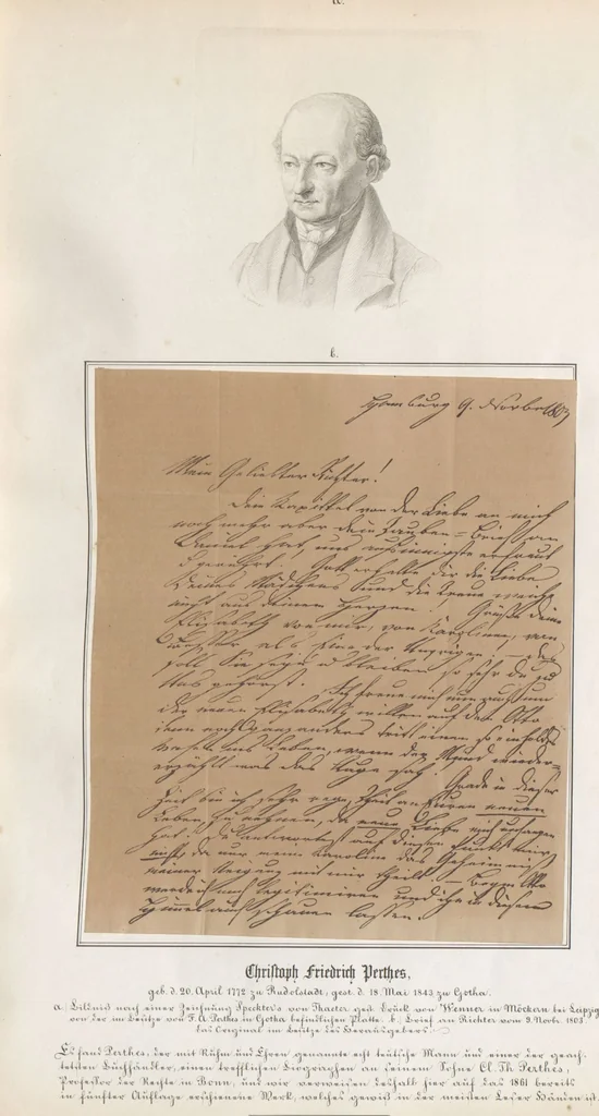 An illustration from Bilderhefte zur Geschichte des Bücherhandels und der mit demselben verwandten Künste und Gewerbe / herausgegeben von Heinrich Lempertz, 1853, leaf 31