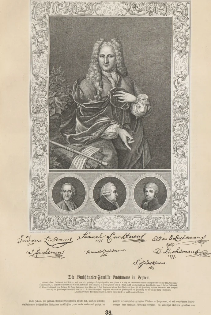An illustration from Bilderhefte zur Geschichte des Bücherhandels und der mit demselben verwandten Künste und Gewerbe / herausgegeben von Heinrich Lempertz, 1853, leaf 55