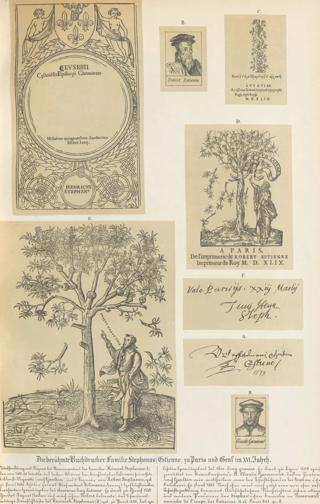 An illustration from Bilderhefte zur Geschichte des Bücherhandels und der mit demselben verwandten Künste und Gewerbe / herausgegeben von Heinrich Lempertz, 1853, leaf 61